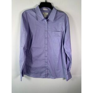 Ariat Button Up Shirt Womens XL Fitted Long Sleeve Lavender Casual Work Dress
